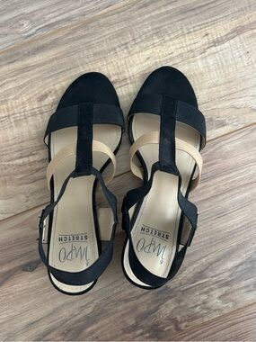 Black Suede Strappy Heels